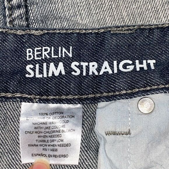 INC International Concepts Mens Berlin Slim Strait Gray Light Wash Jeans 32 x 30 - Picture 10 of 13